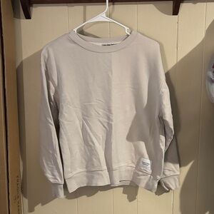 Calvin Klein Women's Cream Crewneck Sweater
